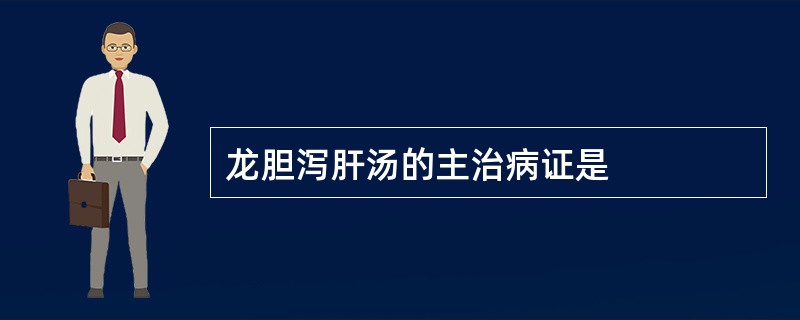 龙胆泻肝汤的主治病证是