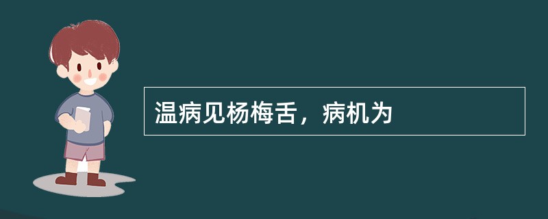 温病见杨梅舌，病机为