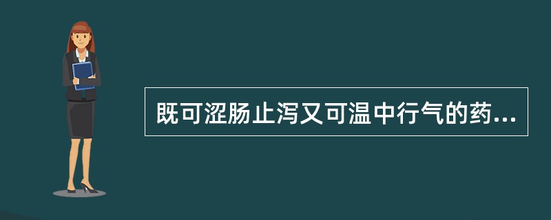 既可涩肠止泻又可温中行气的药物是