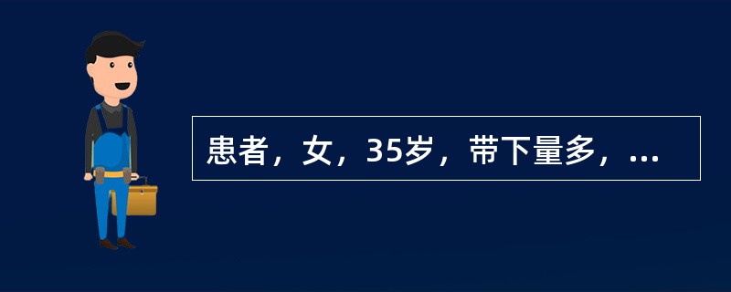 患者，女，35岁，带下量多，色黄质稠，少腹时而隐痛，阴部瘙痒，舌质红，苔黄腻，脉滑数，宜首选