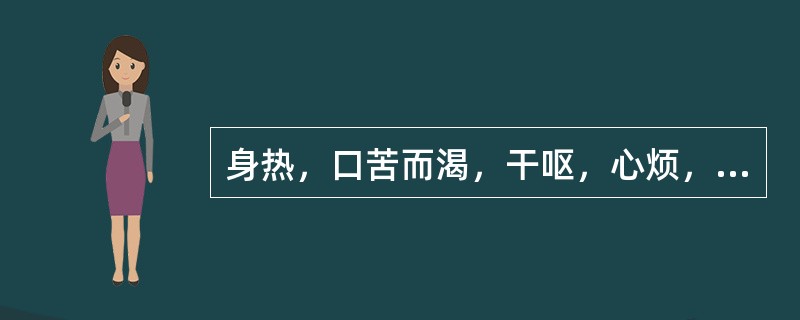 身热，口苦而渴，干呕，心烦，小便短赤，胸胁满闷不舒，舌红苔黄，脉弦数。治疗方最宜选用