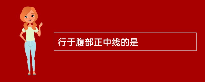 行于腹部正中线的是