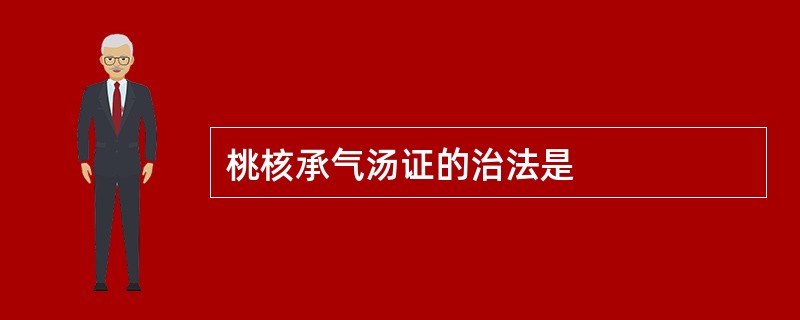 桃核承气汤证的治法是