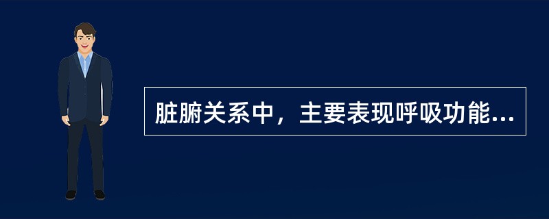 脏腑关系中，主要表现呼吸功能方面的两个脏是