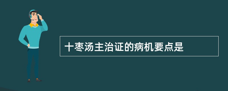 十枣汤主治证的病机要点是