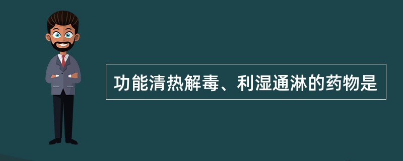 功能清热解毒、利湿通淋的药物是