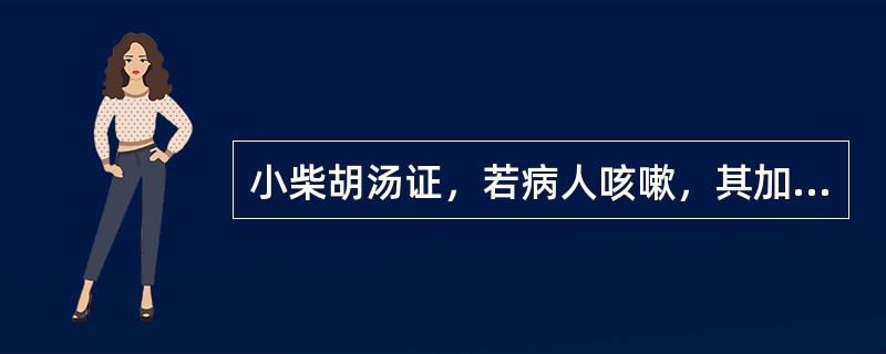 小柴胡汤证，若病人咳嗽，其加减法为