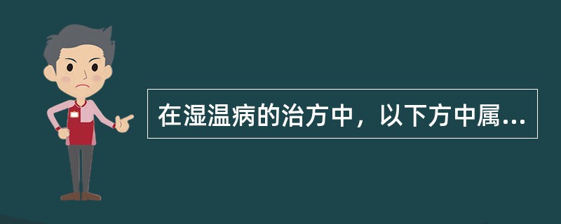 在湿温病的治方中，以下方中属“辛开苦降”的是（　　）。