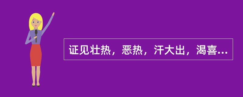 证见壮热，恶热，汗大出，渴喜冷饮，苔黄而燥，脉浮洪。其病机为（　　）。 