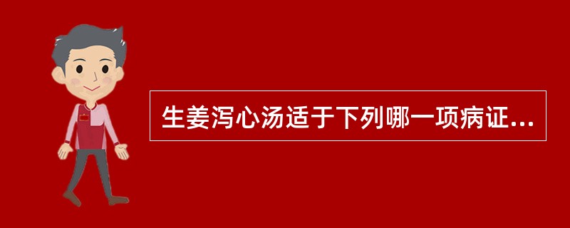 生姜泻心汤适于下列哪一项病证？（　　）