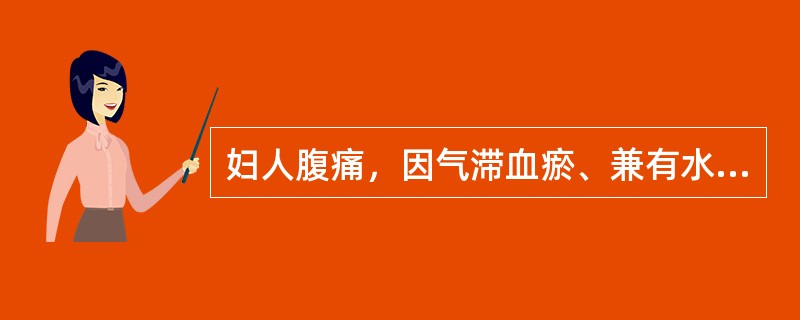 妇人腹痛，因气滞血瘀、兼有水湿所致者，治宜选用（　　）。