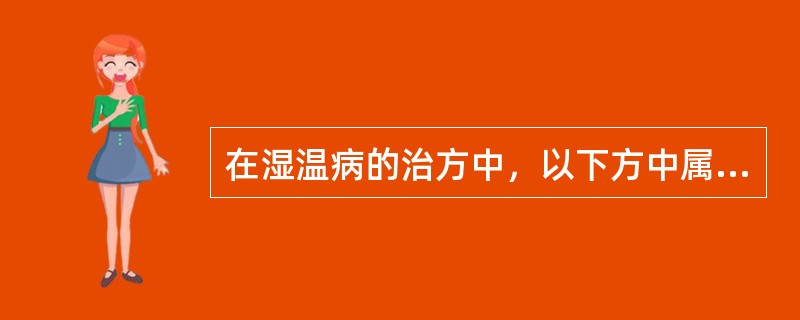 在湿温病的治方中，以下方中属“辛开苦降”的是（　　）。