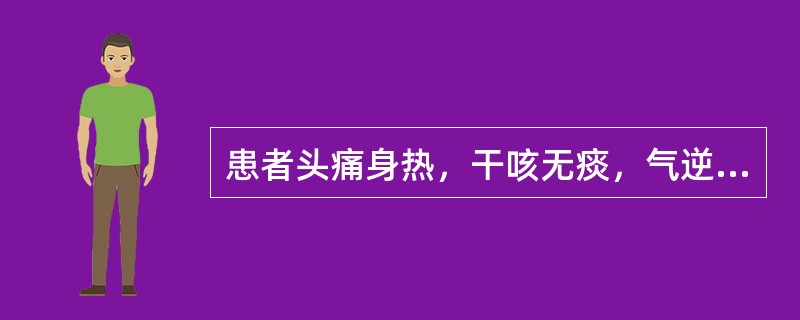 患者头痛身热，干咳无痰，气逆而喘，咽喉干燥，鼻燥，心烦口渴，舌干无苔，脉虚大而数，治宜用（　　）。