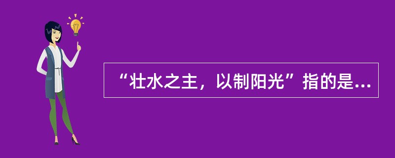 “壮水之主，以制阳光”指的是（　　）。