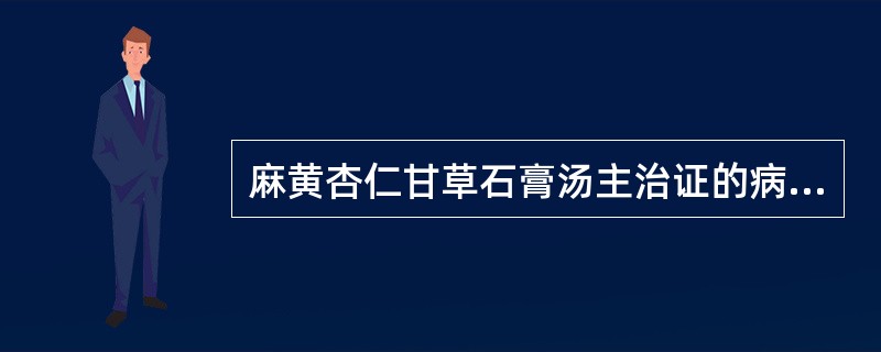 麻黄杏仁甘草石膏汤主治证的病机是