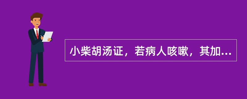 小柴胡汤证，若病人咳嗽，其加减法为