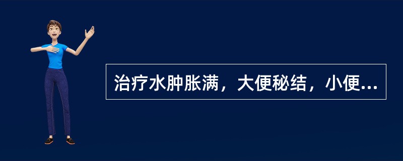 治疗水肿胀满，大便秘结，小便不利，首选药物是