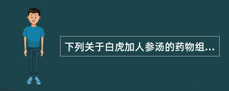 下列关于白虎加人参汤的药物组成哪项是错误的
