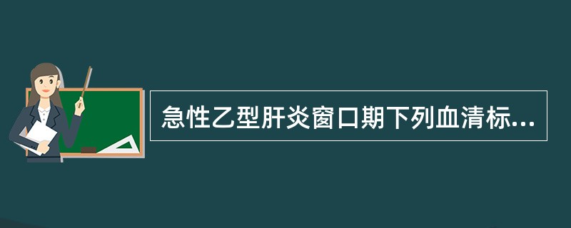 急性乙型肝炎窗口期下列血清标志物可检出的是（　　）。