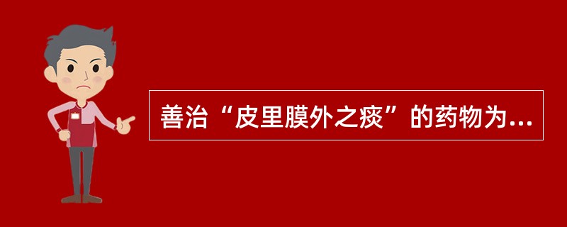 善治“皮里膜外之痰”的药物为（　　）。