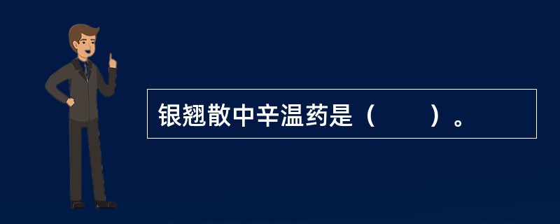 银翘散中辛温药是（　　）。