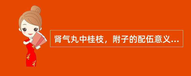 肾气丸中桂枝，附子的配伍意义主要是（　　）。