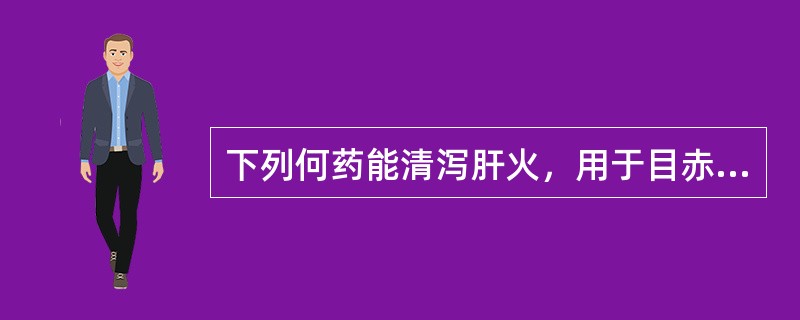 下列何药能清泻肝火，用于目赤翳障？（　　）