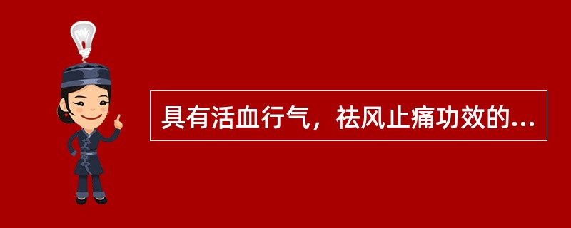 具有活血行气，祛风止痛功效的药物是（　　）。