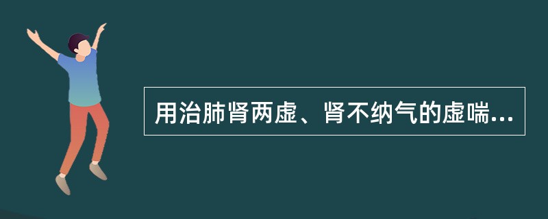 用治肺肾两虚、肾不纳气的虚喘久嗽当选（　　）。