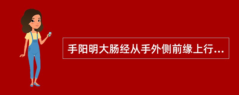 手阳明大肠经从手外侧前缘上行于头面部。本经治疗胆道蛔虫症的穴位是：