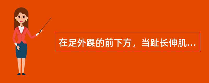 在足外踝的前下方，当趾长伸肌腱外侧凹陷中的腧穴是：