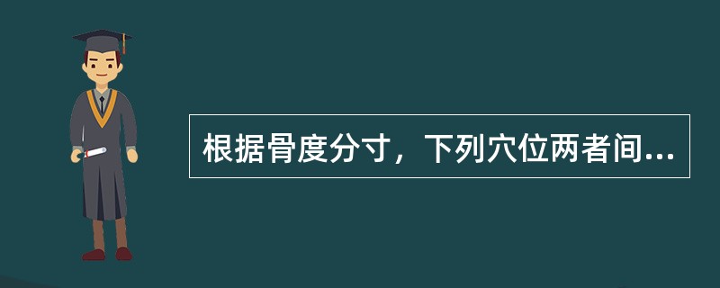 根据骨度分寸，下列穴位两者间距非4寸的是：