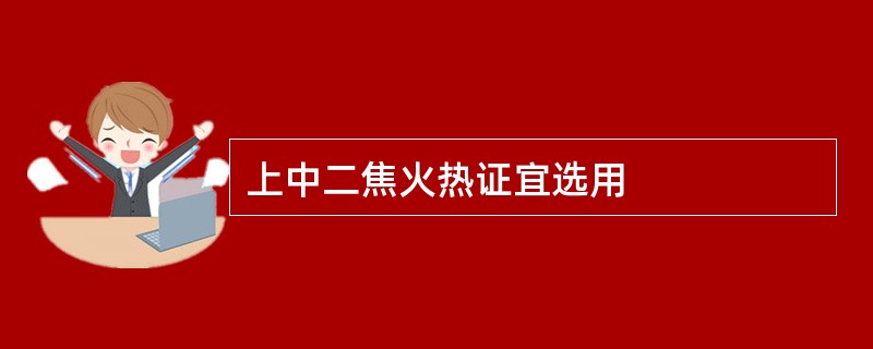 上中二焦火热证宜选用