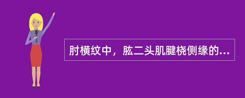 肘横纹中，肱二头肌腱桡侧缘的腧穴是：
