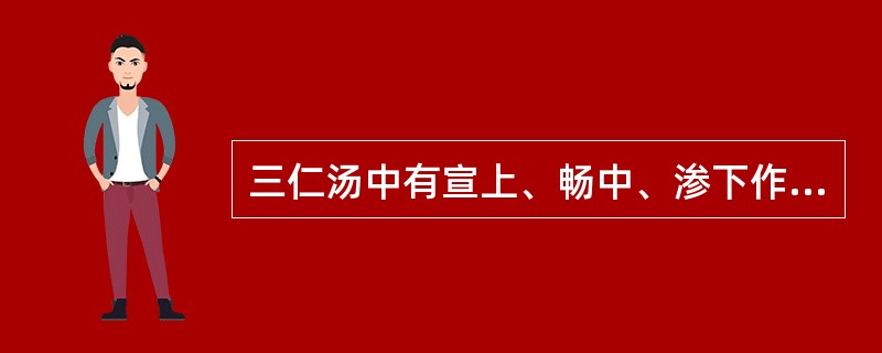 三仁汤中有宣上、畅中、渗下作用的代表药物是