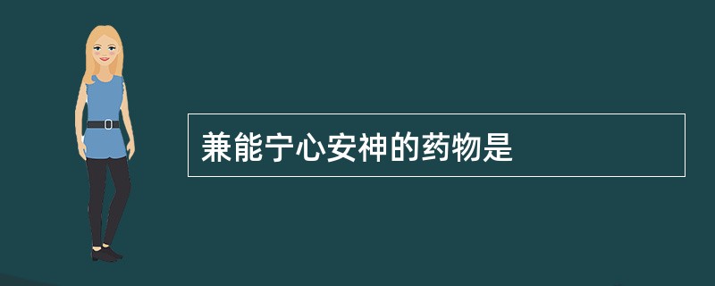 兼能宁心安神的药物是