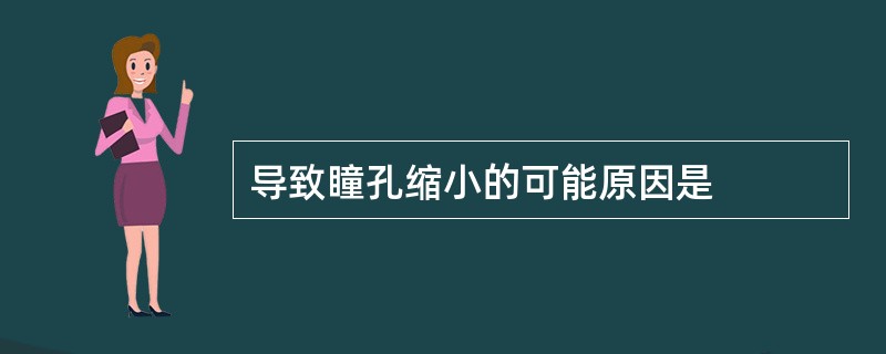 导致瞳孔缩小的可能原因是