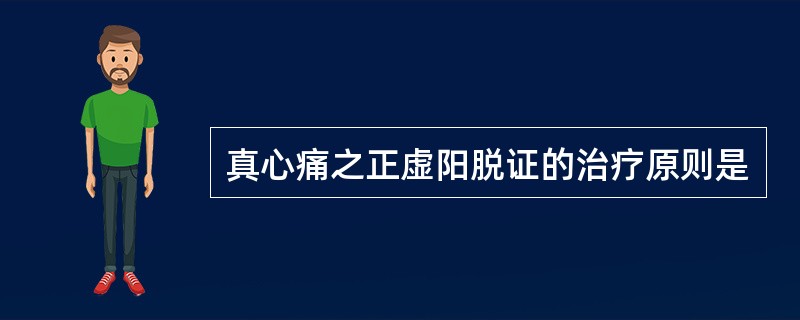 真心痛之正虚阳脱证的治疗原则是