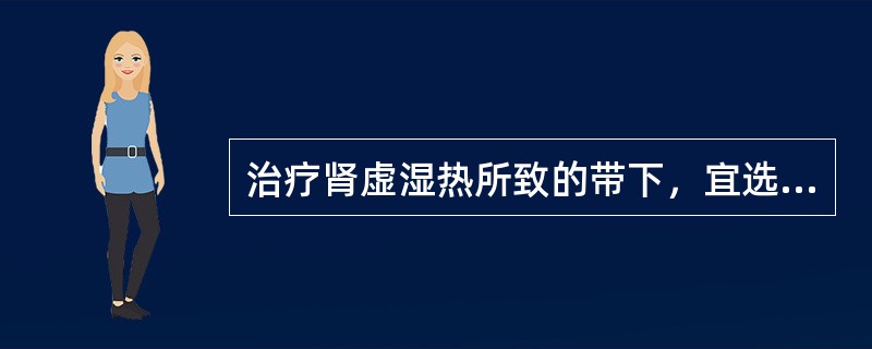 治疗肾虚湿热所致的带下，宜选用的方剂是