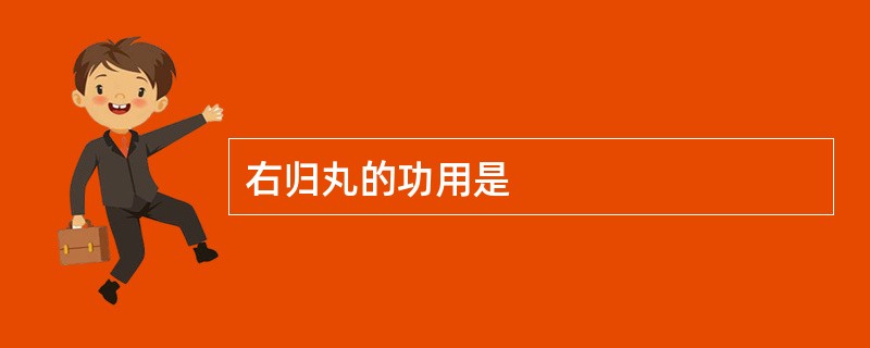 右归丸的功用是