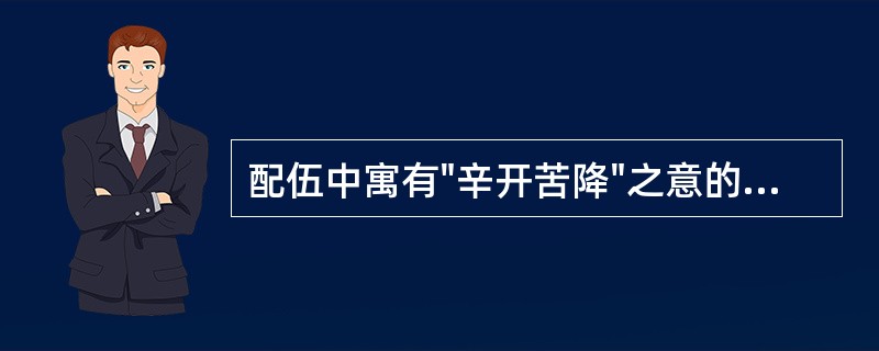 配伍中寓有"辛开苦降"之意的方剂是