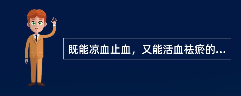 既能凉血止血，又能活血祛瘀的药物是