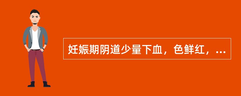 妊娠期阴道少量下血，色鲜红，口苦咽干，心烦不安，舌红、苔黄，脉滑数，其诊断是