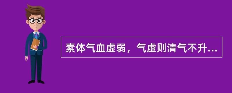 素体气血虚弱，气虚则清气不升，血虚则髓海失养可致