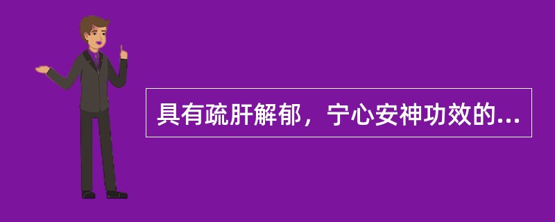 具有疏肝解郁，宁心安神功效的药物是