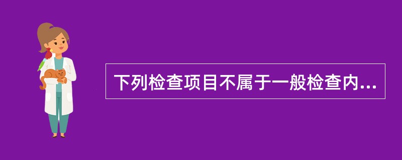 下列检查项目不属于一般检查内容的是