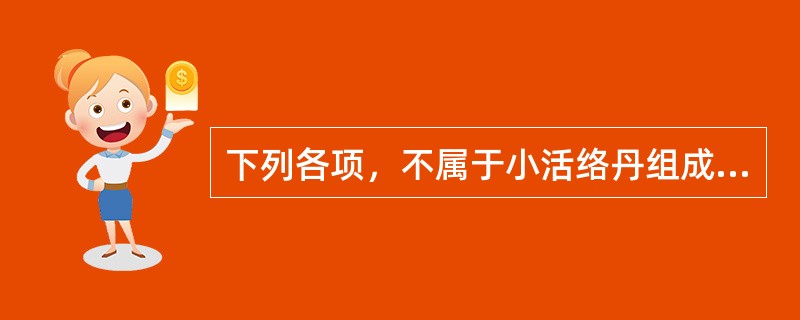 下列各项，不属于小活络丹组成药物的是