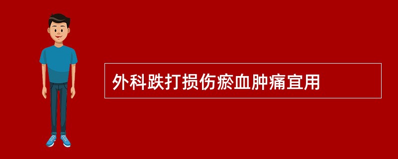 外科跌打损伤瘀血肿痛宜用