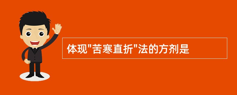 体现"苦寒直折"法的方剂是