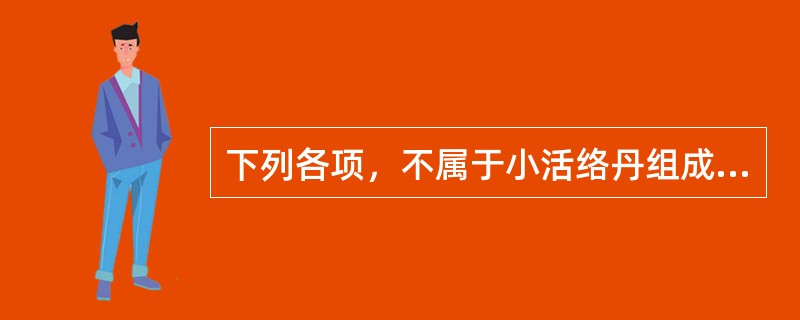 下列各项，不属于小活络丹组成药物的是